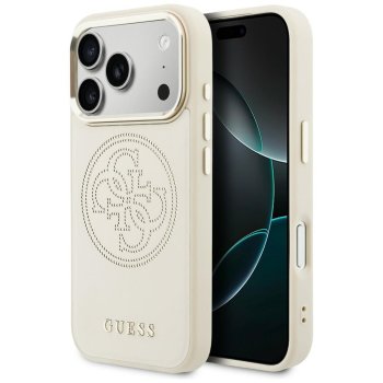 Перфорированный чехол Guess 4G MagSafe для iPhone 17 Pro – бежевый