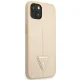 Чехол Guess Saffiano Triangle Logo для iPhone 14 Plus, бежевый