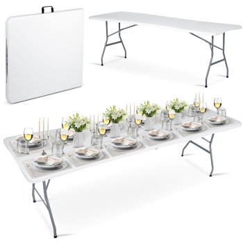 Plonos 440100 saliekams dārza un banketu galds 244 cm, balts