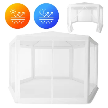 Multigarden Garden Pavilion with Mosquito Net, 2x2x2 m, White