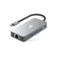 USB-C концентратор Tech-Protect HB05 9in1, серый