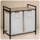 Massido Dual Compartment Laundry Basket with Shelf, 80 L