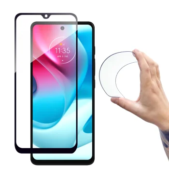 Wozinsky Full Cover Flexi Nano Glass hibrīda aizsargstikls Moto G60s, 9H