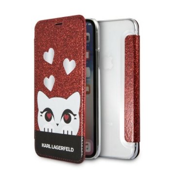 Karl Lagerfeld Valentine Folio Case for iPhone X/XS - Red