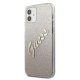 Guess iPhone 12 mini vāciņš Glitter Gradient Script, zelta