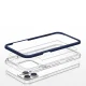 Прозрачный чехол для iPhone 13 Pro с синей рамкой Hybrid Armor Clear 3 in 1