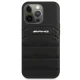 AMG Debossed Lines iPhone 14 Pro ādas aizsargvāciņš, melns