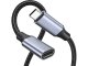 2m USB-C Extension Cable in Braided Sleeve – Fast Charging & Data Transfer