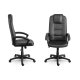 Ergonomic Office Chair Sofotel High-Back Swivel Desk Chair with Quilted Design, black