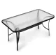 Multigarden SC-094 dārza galds ar stikla virsmu, 140x80 cm, melns