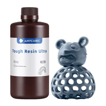 Anycubic Tough Resin Ultra 3D Printer Photopolymer Resin 1 kg, Gray