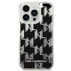 Чехол Karl Lagerfeld Liquid Glitter Monogram для iPhone 14 Pro Max, черный
