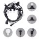Dārza āra virtene LED lampiņas bumbas 12m + 10 G45 Spuldzes (Baltas) | Outdoor Lights Balls