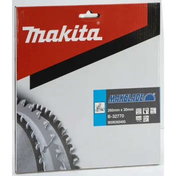 Makita MAKBLADE B-32770 ripzāģa asmens kokam 260 x 30 mm, 40T