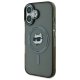 Karl Lagerfeld iPhone 16 Plus Case IML Metal Choupette Head MagSafe, Black