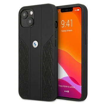 Apple iPhone 13 mini 5.4" BMW Leather Curve Perforate Case Cover (BMHCP13SRSPPK), Black | Чехол Кейс...