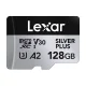 Atmiņas karte Lexar High-Performance Silver Plus microSDXC 128 GB + SD adapteris