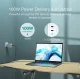 Choetech GaN 100W PD Sienas Lādētājs, 2x USB-C, Balts
