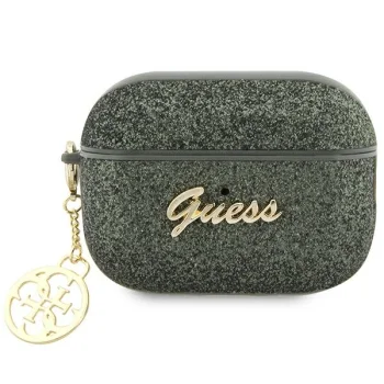 Guess AirPods Pro 2 aizsargvāciņš GUAP2GLGSHA Khaki Glitter Flake