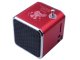 Wireless Bluetooth Speaker with FM Radio, USB, microSD, and Rechargeable Battery, Red