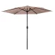 Plonos 488402 Folding Garden Parasol 300 cm with Cover, Beige