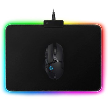 Игровой Настольный Коврик для Клавиатуры и Мышки с Подсветкой,...