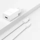 Сетевое зарядное устройство Dudao A4EU USB-A 2.1A с кабелем USB-C, белое