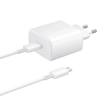 Samsung EP-TA845EWE 45W tīkla lādētājs ar USB-C kabeli 1.8m balts Bulk