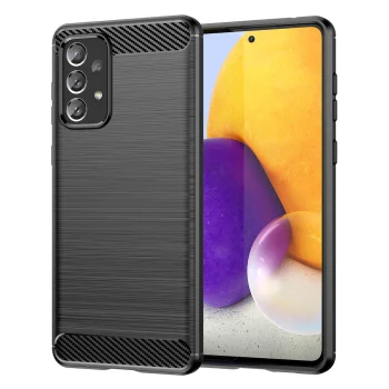 Elastīgs TPU vāciņš Samsung Galaxy A73 Carbon Case, melns