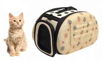 Suņu, kaķu, dzīvnieku pārnesāšanas transportēšanas soma, Bēša | Dog Cat Carry Bag