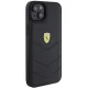 Ferrari iPhone 15 Plus vāciņš Quilted Metal Logo, melns