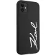 Чехол Karl Lagerfeld для iPhone 11 / XR Silicone Signature, черный