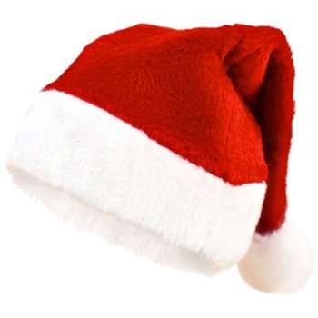 Plush Santa Hat for Christmas Parties Ruhha 22556, Red
