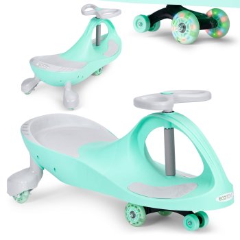 Ecotoys YM-SW-1 Gravity Ride-On Toy with LED Wheels Green