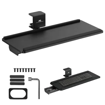 Under-Desk Keyboard Tray Maclean MC-108 B, Max 5 kg, Black