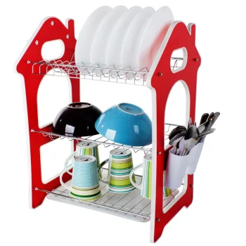 Three-Storey Dish Drying Rack Drainer, Different Colors