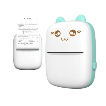 Портативный термопринтер HURC9 Kitty Mini с Bluetooth и приложением, синий