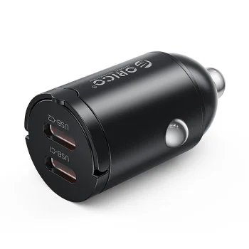 Автомобильное зарядное устройство Orico MiniRing 30W 2x USB-C, черное