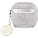 Чехол Guess 4G Strass Charm для AirPods 4, розовый