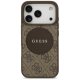 Guess iPhone 17 Pro vāciņš 4G Circle Classic Logo MagSafe, brūns