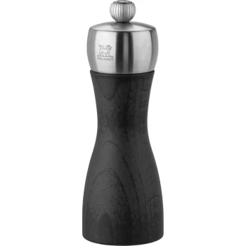 Peugeot Fidji salt mill 15 cm, wood and stainless steel, graphite