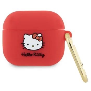 Чехол Hello Kitty для AirPods 3 Silicone 3D Kitty Head, фуксия