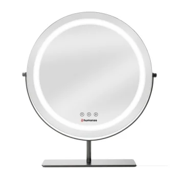 Humanas HS-HM Scarlet kosmētikas spogulis ar LED apgaismojumu, melns