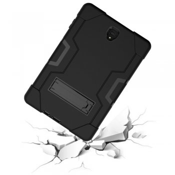 Samsung Galaxy Tab S4 10.5" (SM-T830, T835) Rugged PC + TPU Hybrid Case with Kickstand, black – bamperis ar paliktni