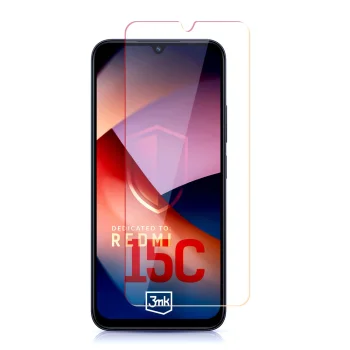 Aizsargstikls 3mk HardGlass priekš Xiaomi Redmi 15C, 9H, 0.3 mm