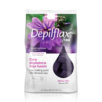 Depilflax 100 Flexible Low Melting Point Hard Wax 5AB 1000g, Malva