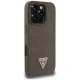 Guess Grained Hot Stamp Peony Triangle Logo MagSafe iPhone 16 Pro Max Case - Brown