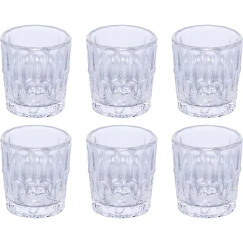 Guzzini Vanity stikla glāzīšu komplekts, 6 gab., 66 ml, caurspīdīgs
