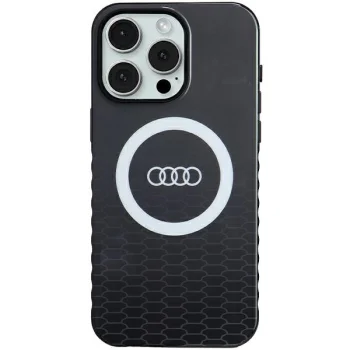 Audi iPhone 15 Pro Max чехол IML Big Logo MagSafe, черный