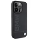 BMW iPhone 15 Pro Case Leather Hot Stamp MagSafe, Black